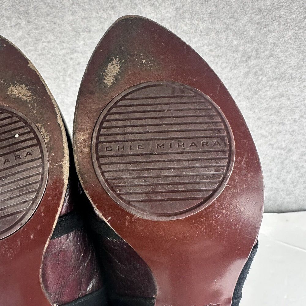 Chie Mihara Leather Loafer Velvet Mary Janes Two Tone Pointed Toe US 6 | EU 36 - Picture 12 of 15